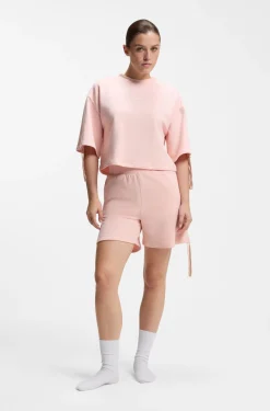 Relaxed-Fit T-Shirt mit gerafften Ärmeln