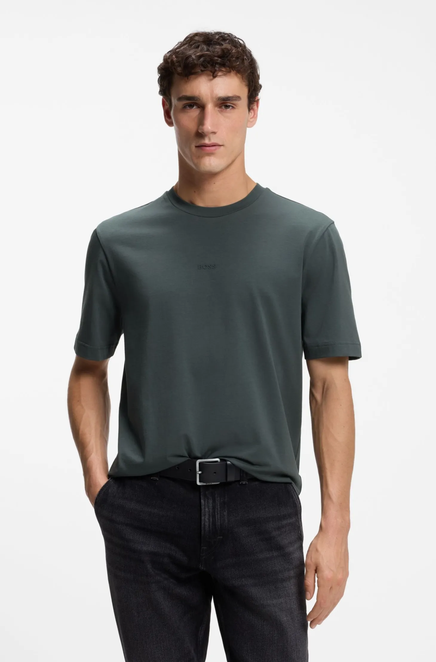 Relaxed-Fit T-Shirt mit geschichtetem Logo-Print