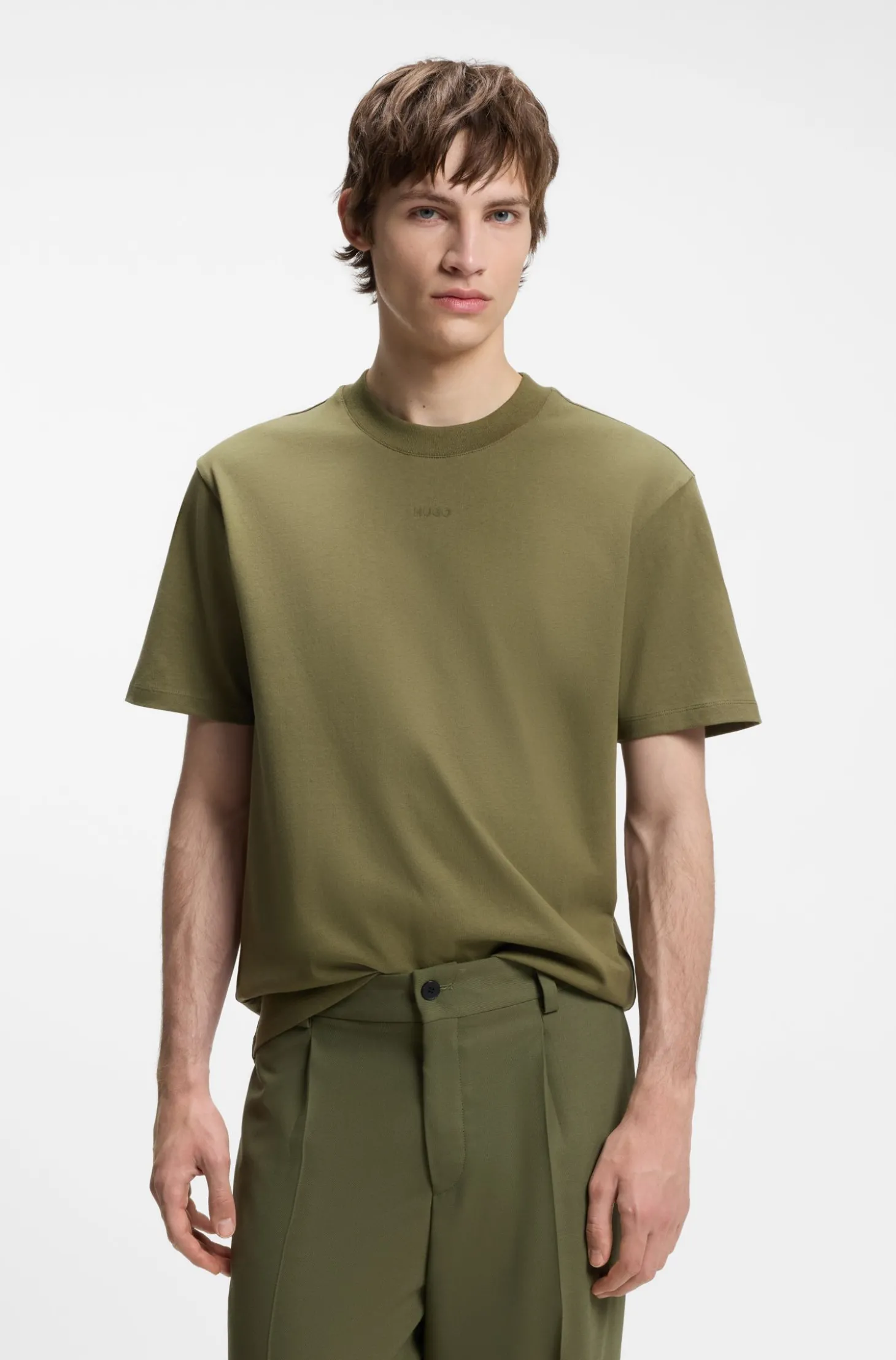 Relaxed-Fit T-Shirt mit zentralem Logo-Detail