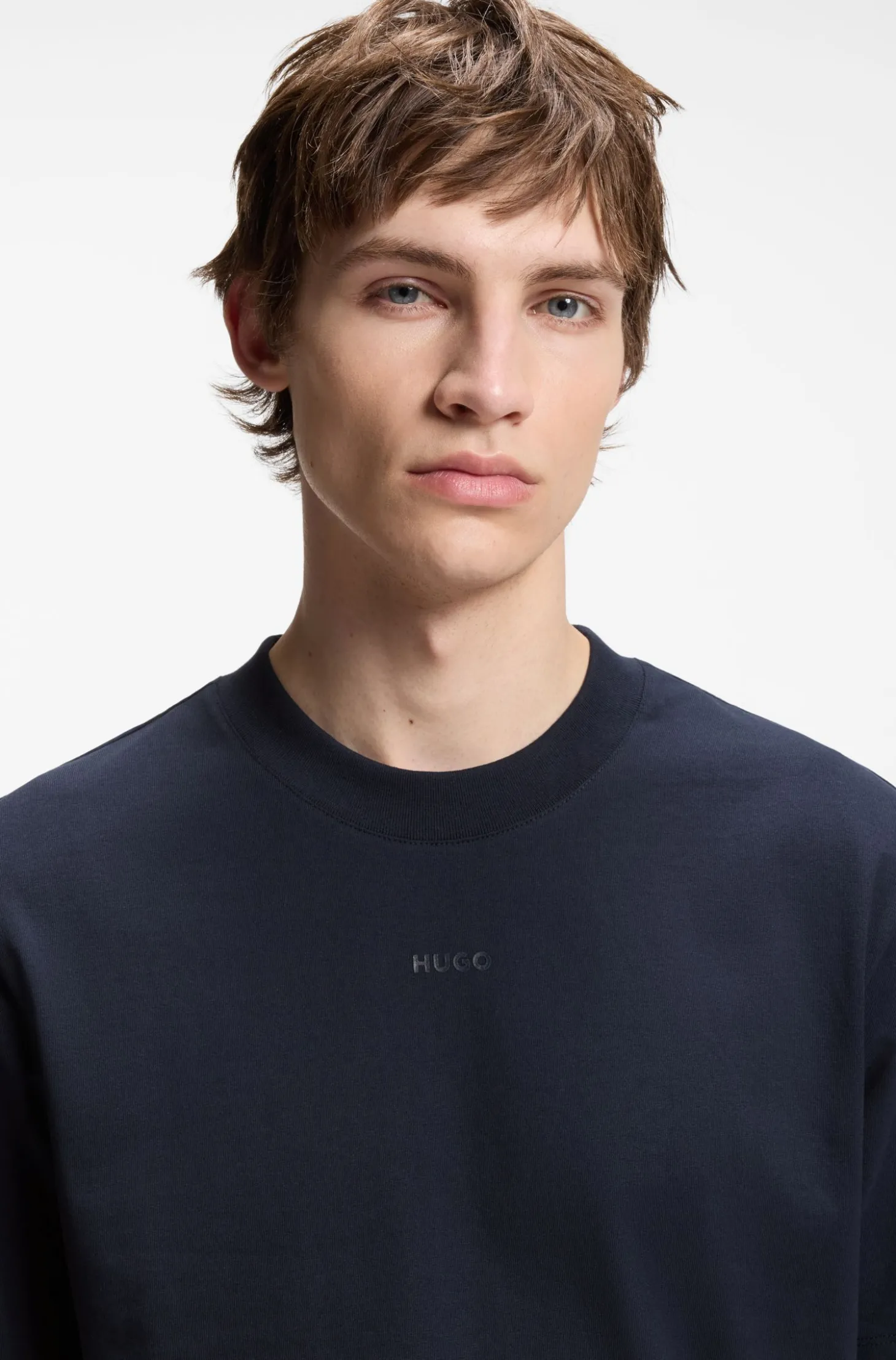 Relaxed-Fit T-Shirt mit zentralem Logo-Detail