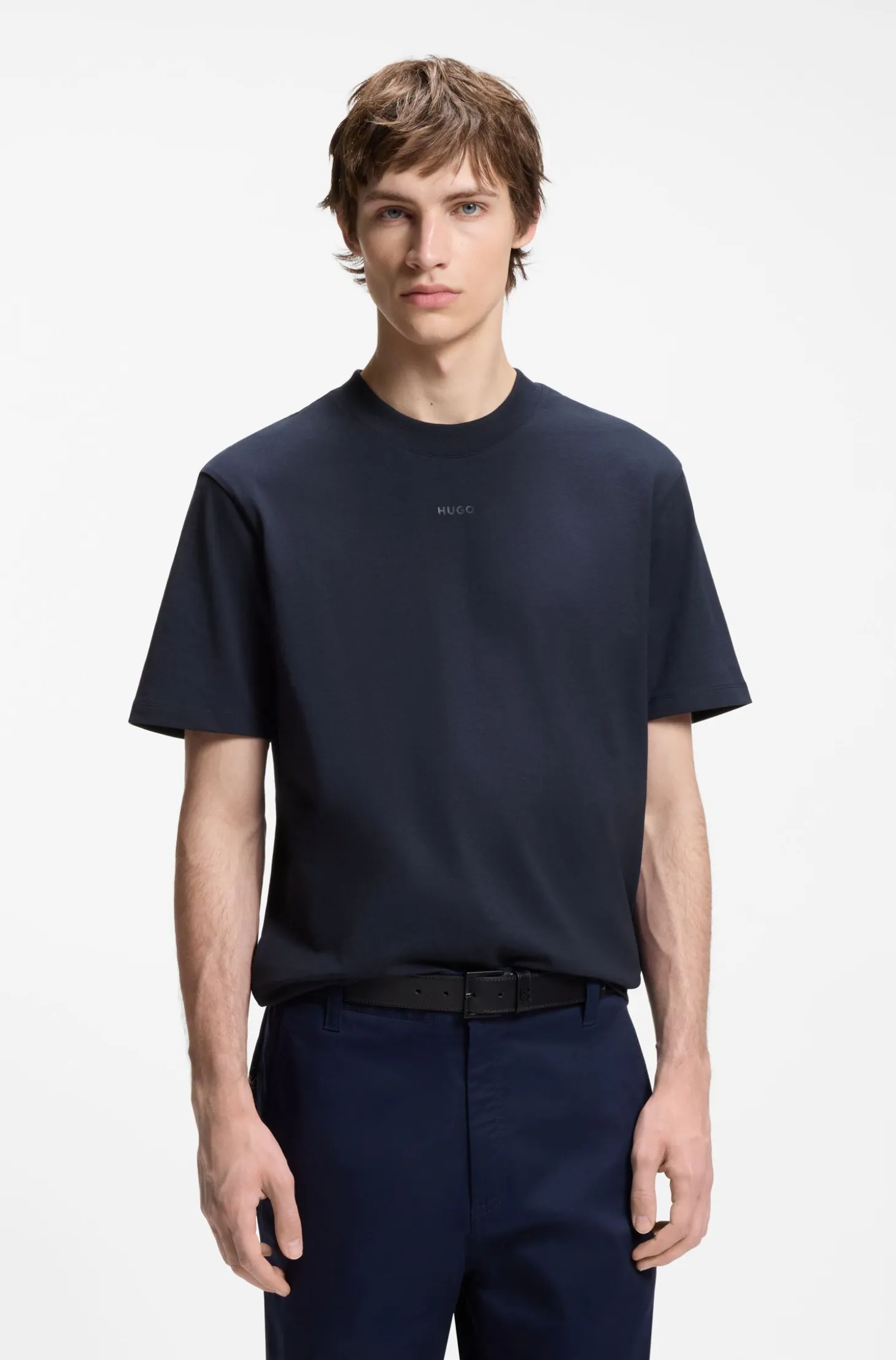 Relaxed-Fit T-Shirt mit zentralem Logo-Detail