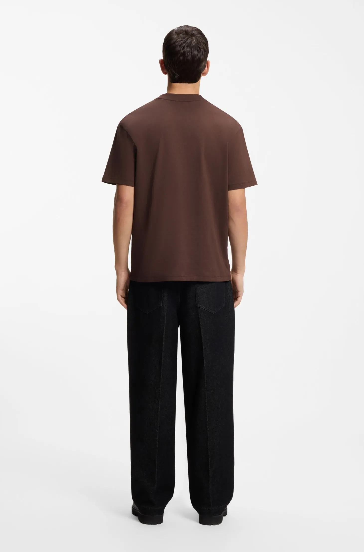 Relaxed-Fit T-Shirt mit zentralem Logo-Detail
