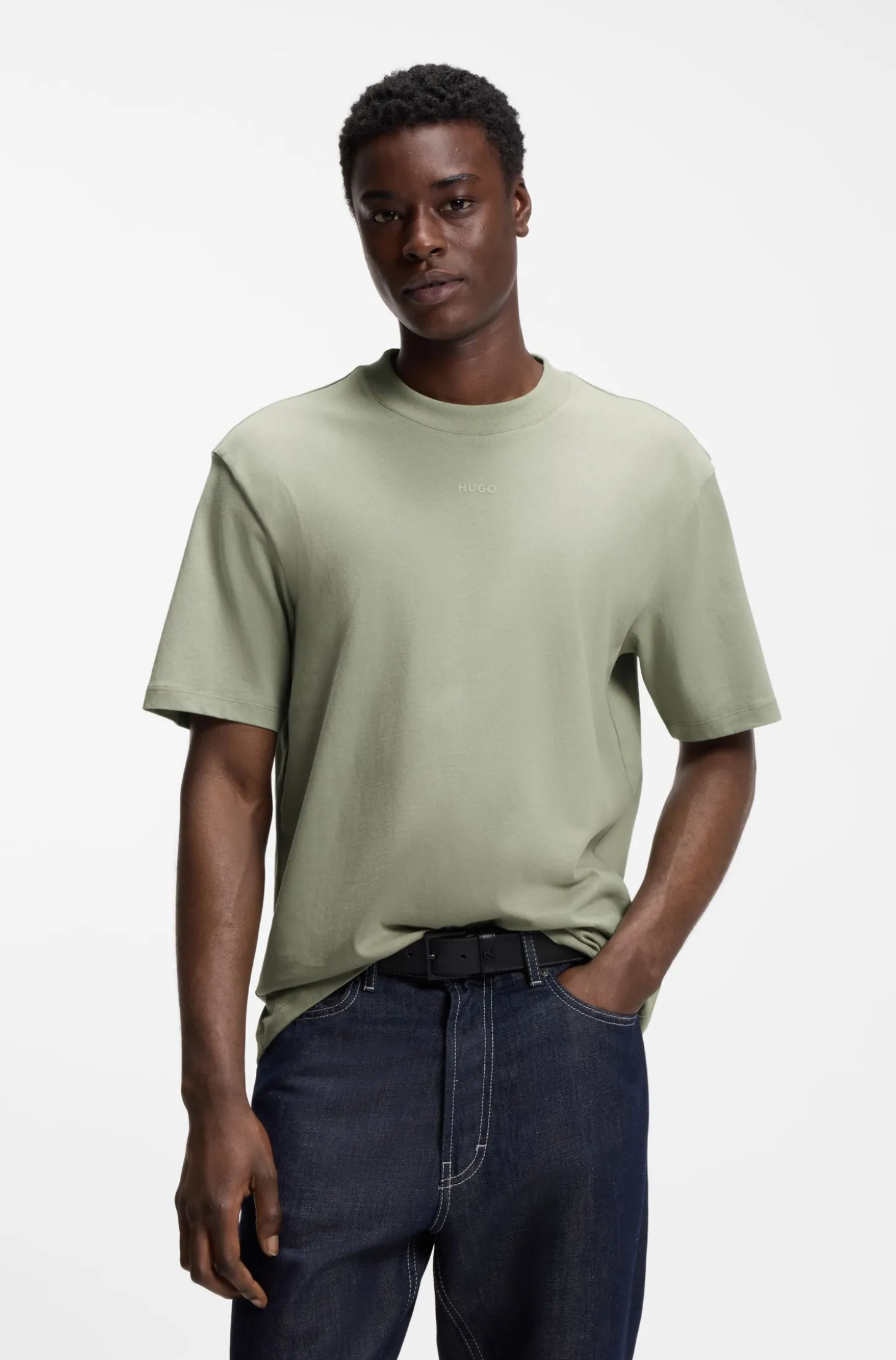 Relaxed-Fit T-Shirt mit zentralem Logo-Detail