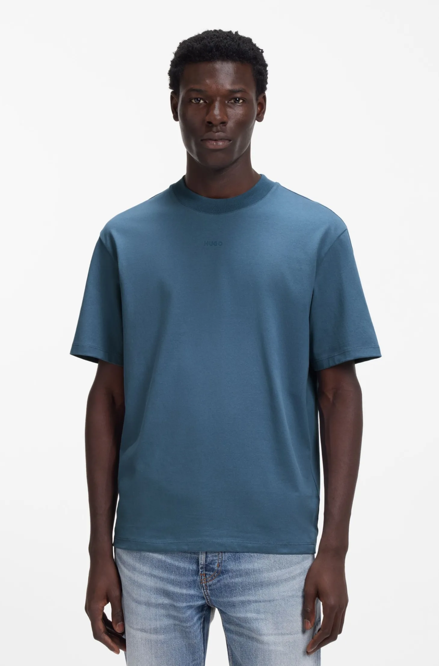 Relaxed-Fit T-Shirt mit zentralem Logo-Detail