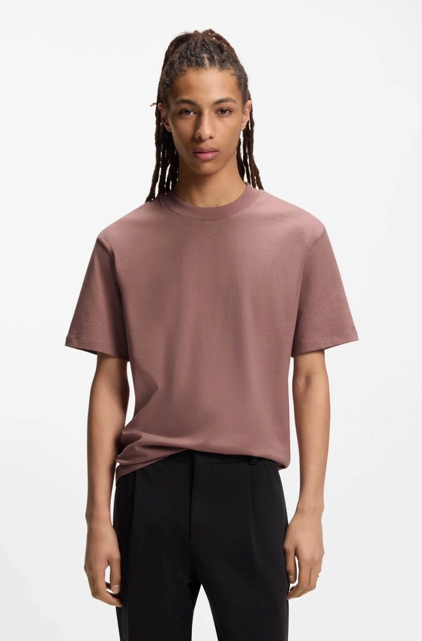 Relaxed-Fit T-Shirt mit zentralem Logo-Detail