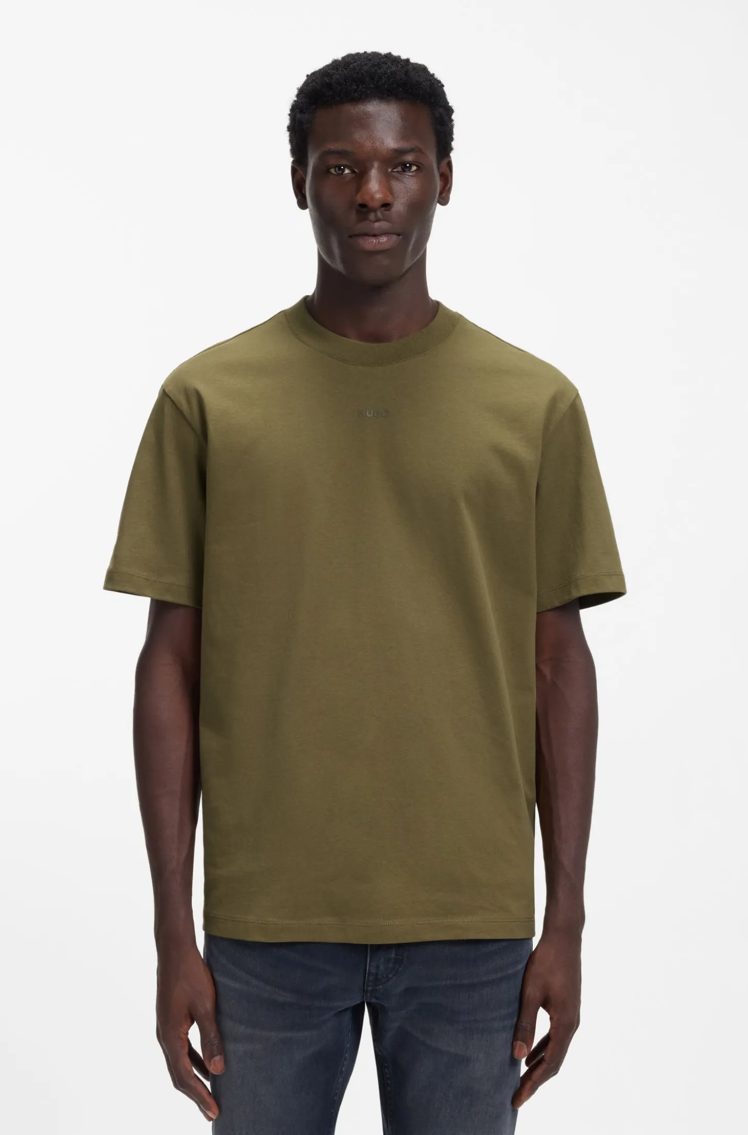Relaxed-Fit T-Shirt mit zentralem Logo-Detail