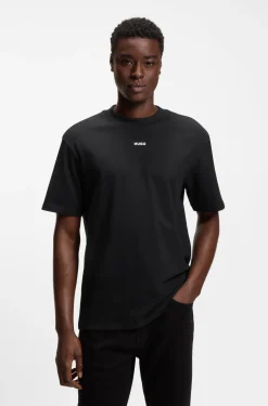 Relaxed-Fit T-Shirt mit zentralem Logo-Detail