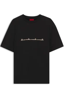Relaxed-Fit T-Shirt mit Zickzack-Nahtdetail