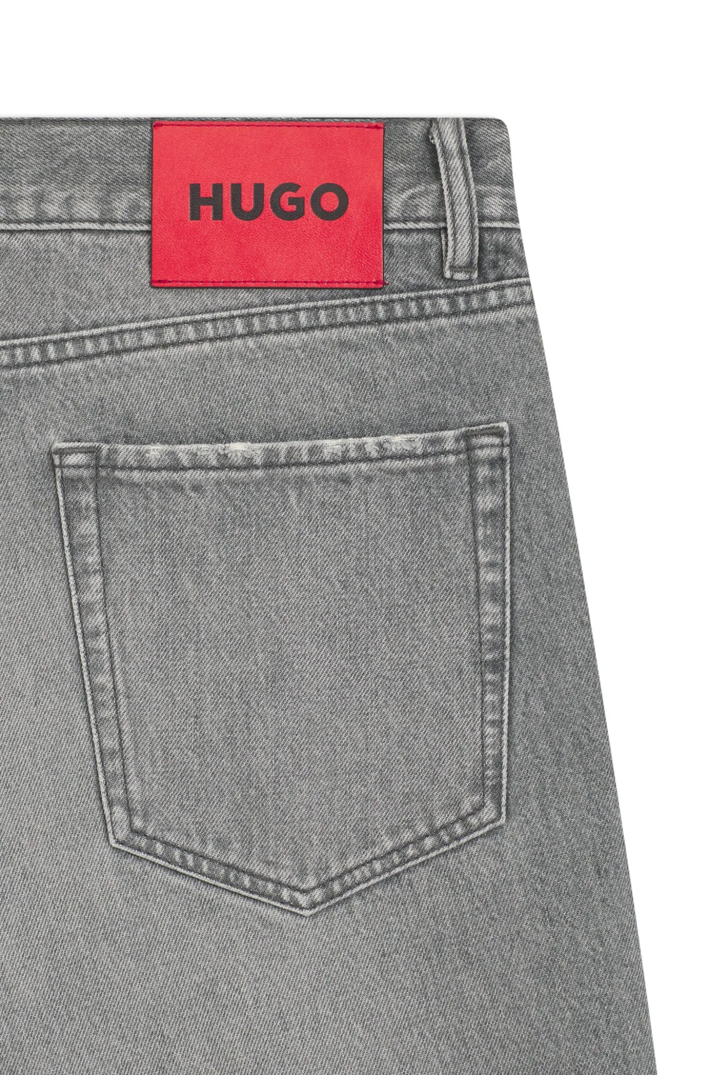 Relaxed-Tapered-Fit Shorts aus grauem Stone-washed-Denim