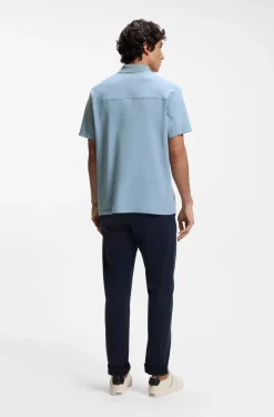 Relaxtes Poloshirt aus Interlock-Baumwolle mit Logo-Artwork