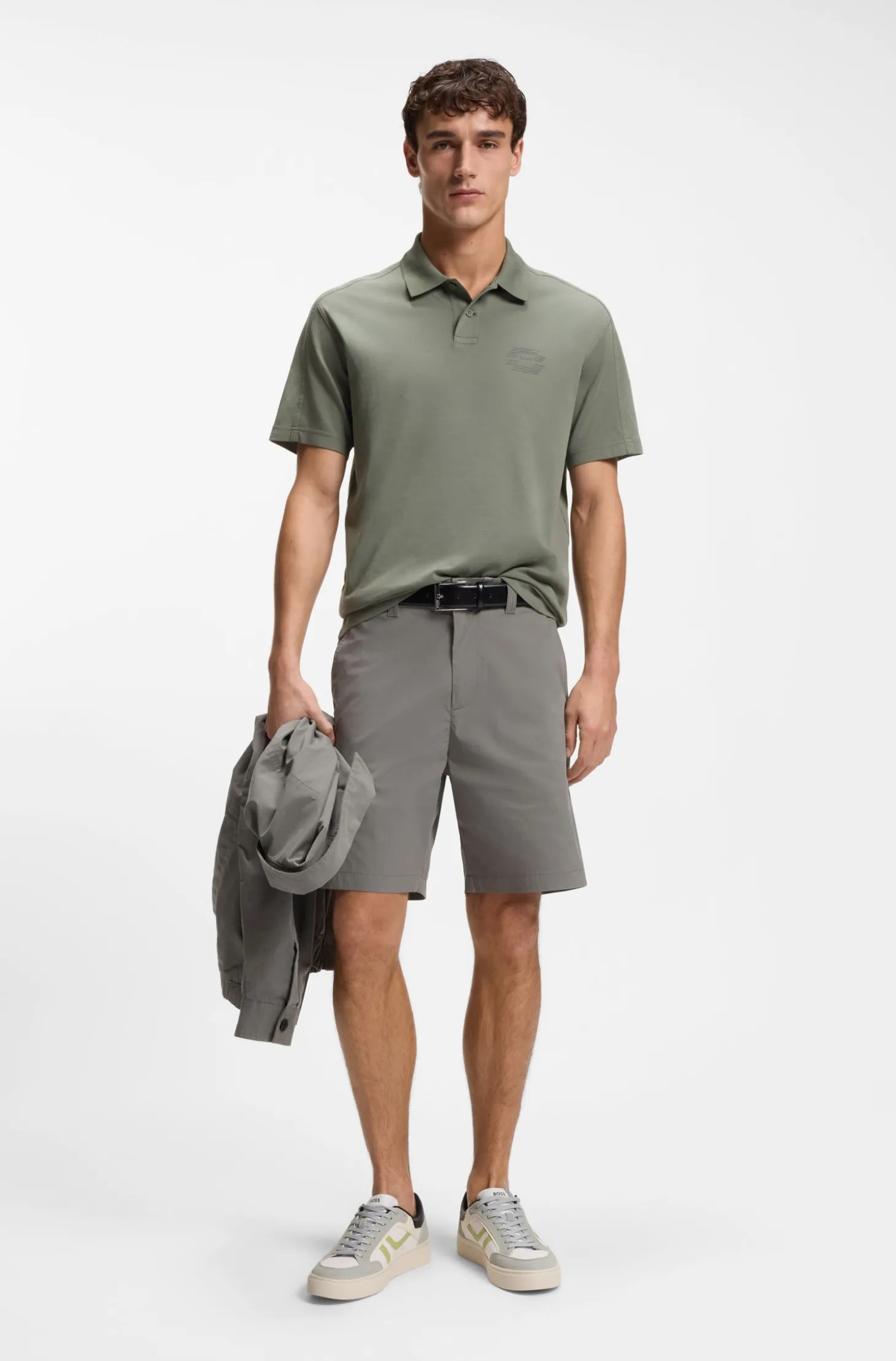 Relaxtes Poloshirt aus Interlock-Baumwolle mit Logo-Artwork