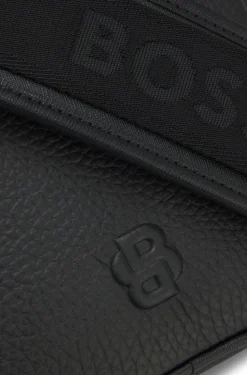 Reporter-Tasche aus italienischem Leder mit Double-B-Monogramm