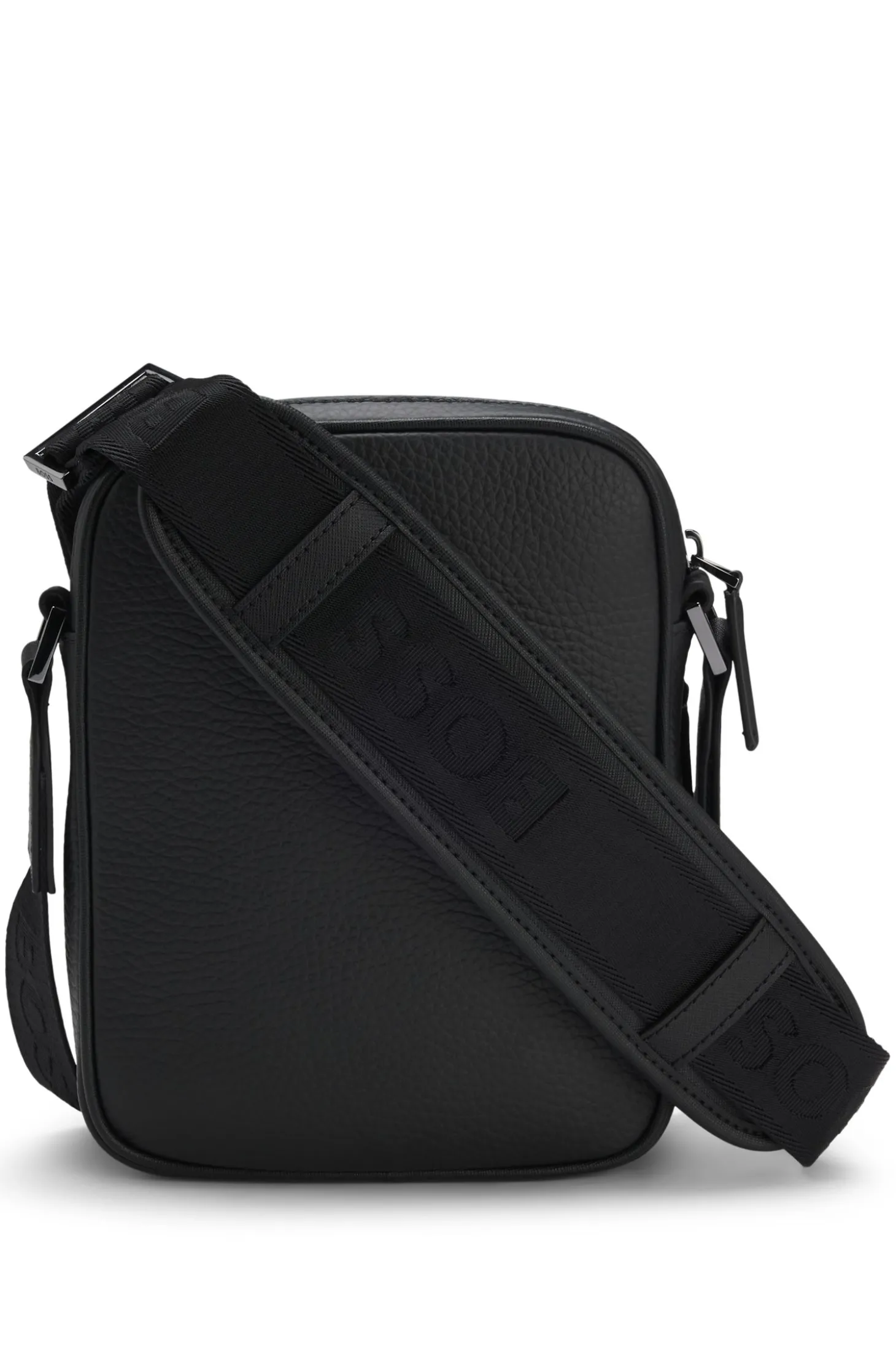 Reporter-Tasche aus italienischem Leder mit Double-B-Monogramm