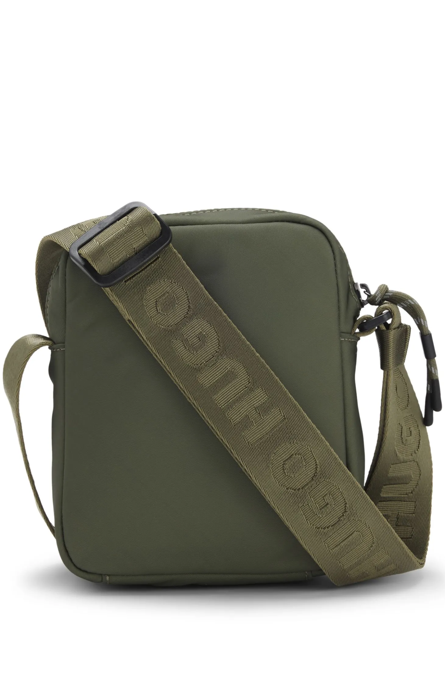 Reporter-Tasche aus Twill mit metallenem Logo-Schriftzug