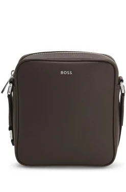 Reporter-Tasche mit silberfarbenem Logo-Schriftzug