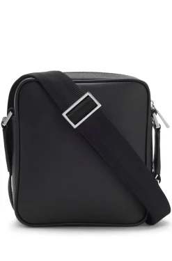 Reporter-Tasche mit silberfarbenem Logo-Schriftzug