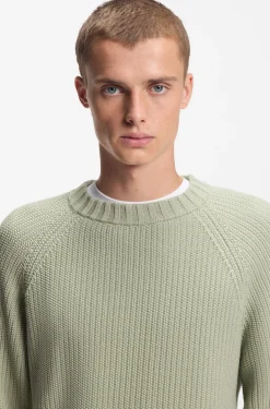 Rippstrick-Pullover aus Baumwolle