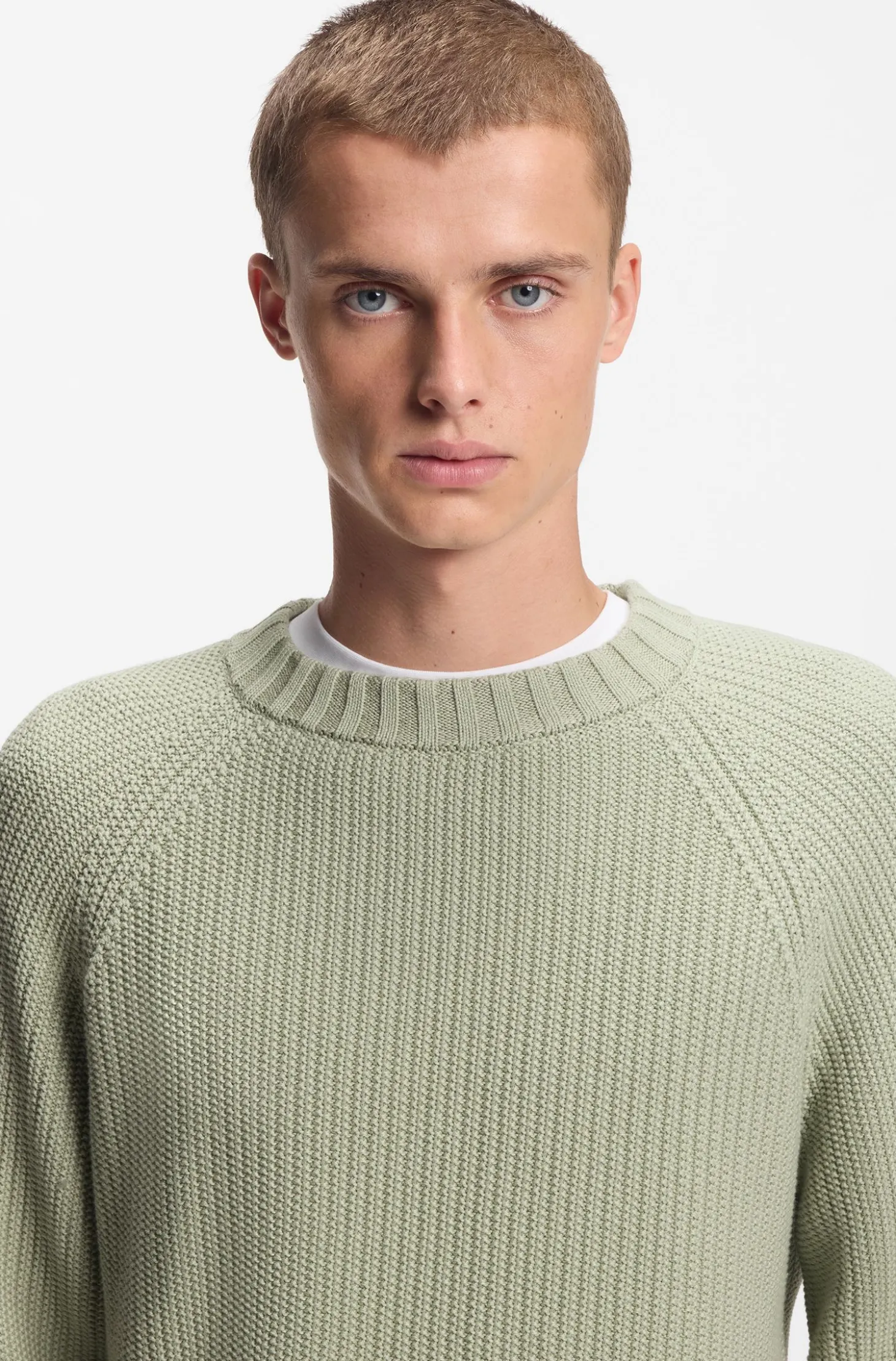 Rippstrick-Pullover aus Baumwolle