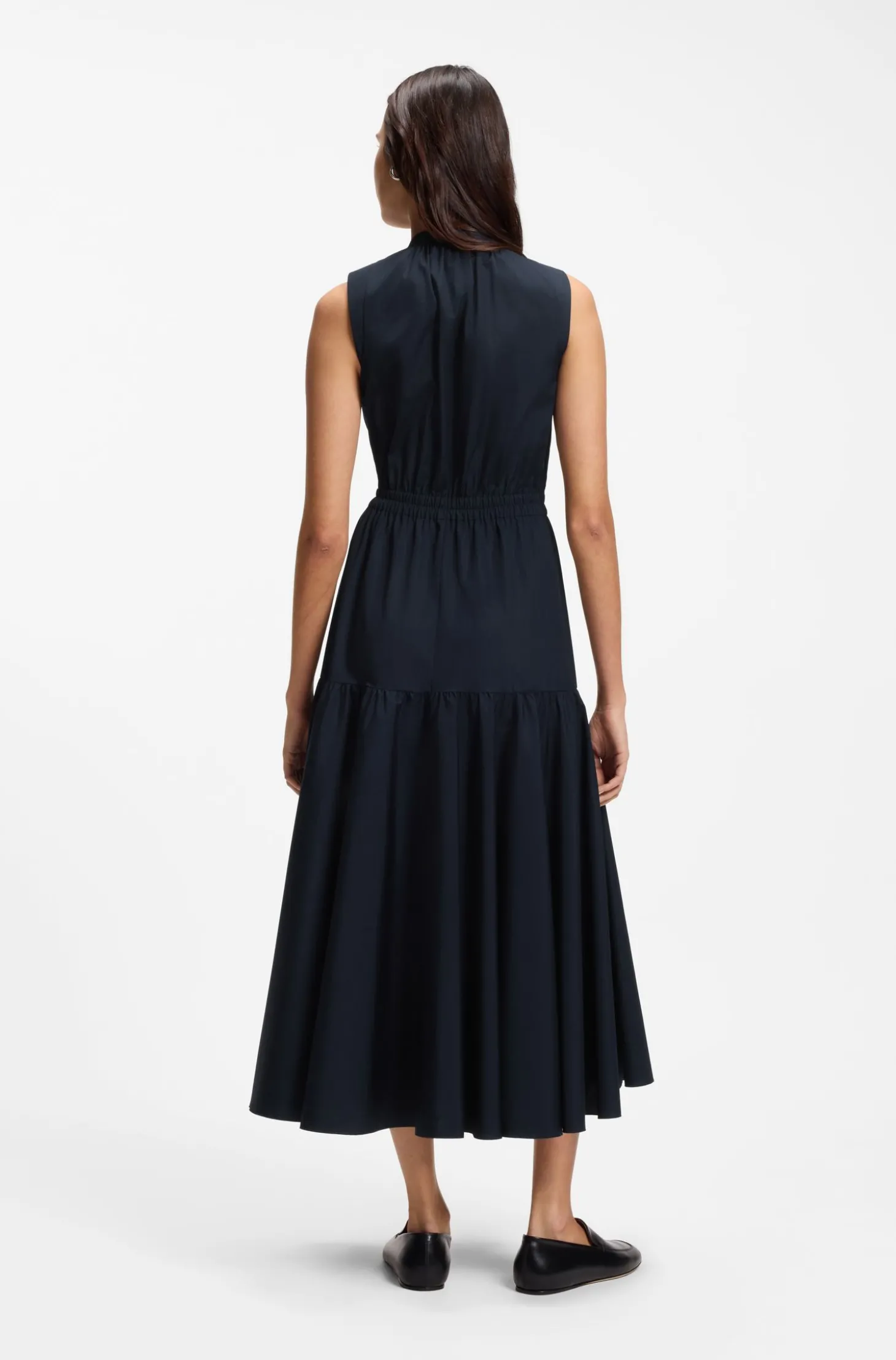 Ärmelloses Kleid aus Baumwoll-Popeline