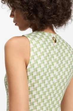Ärmelloses Kleid mit geometrischem Print