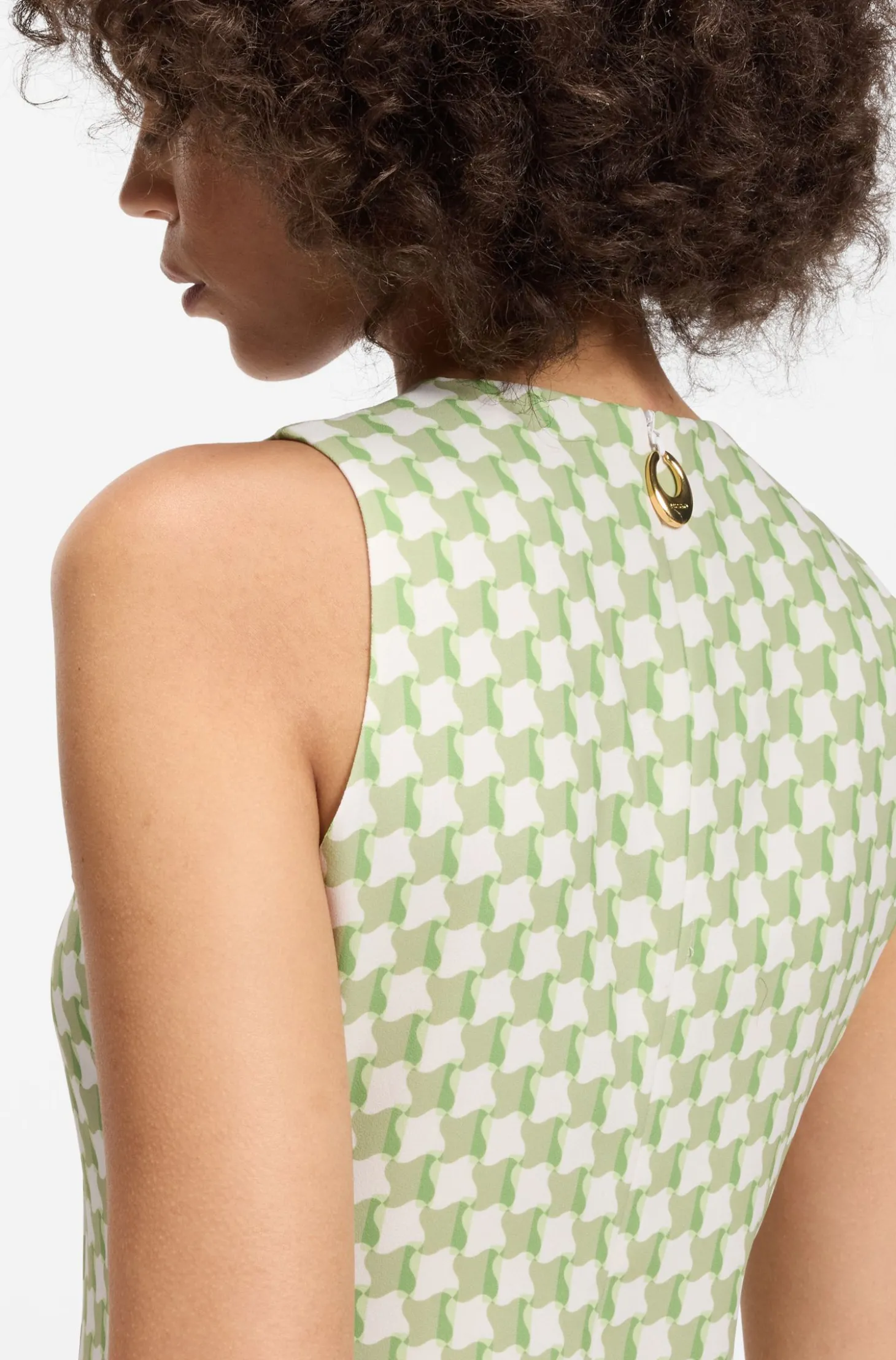 Ärmelloses Kleid mit geometrischem Print