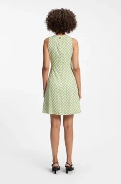 Ärmelloses Kleid mit geometrischem Print