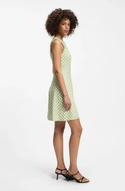 Ärmelloses Kleid mit geometrischem Print