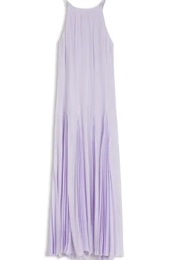 Ärmelloses Kleid mit Plissee-Rockeinsätzen