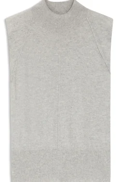 Ärmelloses Stricktop aus Kaschmir mit Schulter-Patches