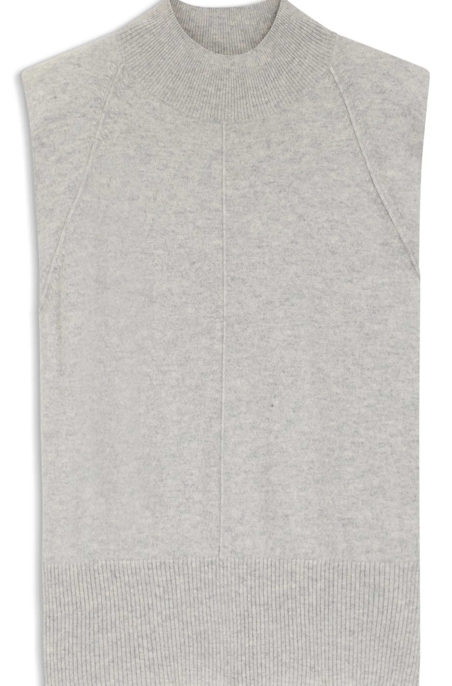 Ärmelloses Stricktop aus Kaschmir mit Schulter-Patches