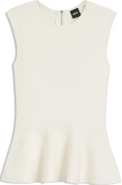 Ärmelloses Top mit Schößchen-Saum