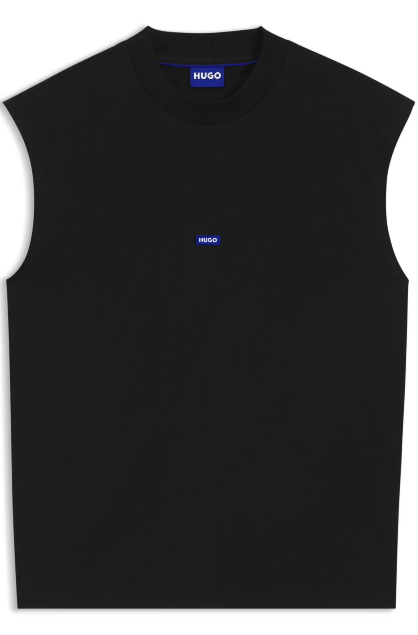 Ärmelloses T-Shirt aus Baumwolle mit Logo-Patch