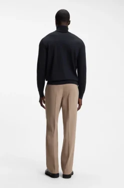 Rollkragenpullover aus extrafeiner Merinowolle