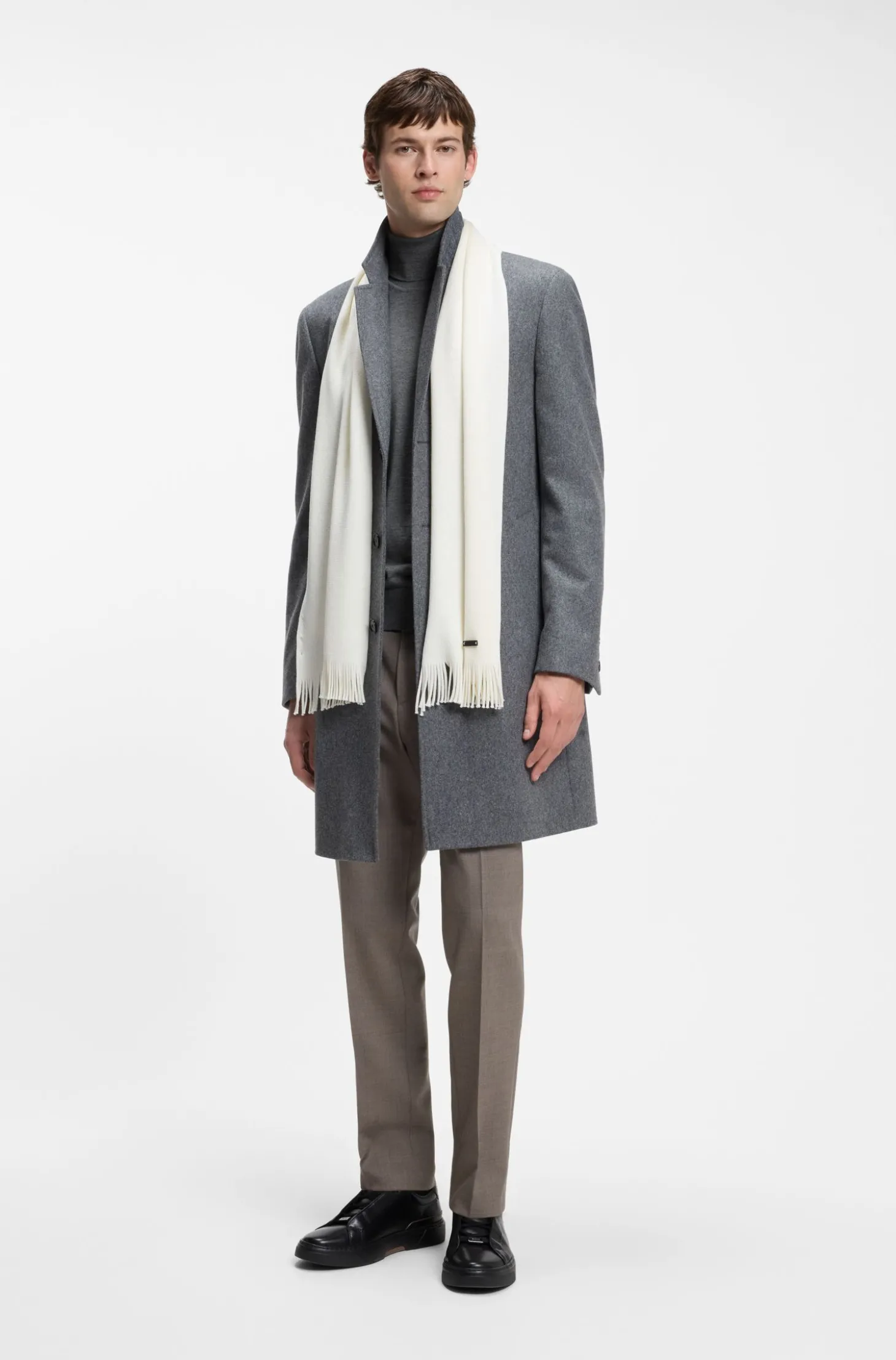 Rollkragenpullover aus extrafeiner Merinowolle