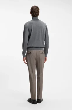 Rollkragenpullover aus extrafeiner Merinowolle