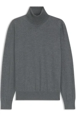 Rollkragenpullover aus extrafeiner Merinowolle