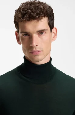 Rollkragenpullover aus extrafeiner Merinowolle