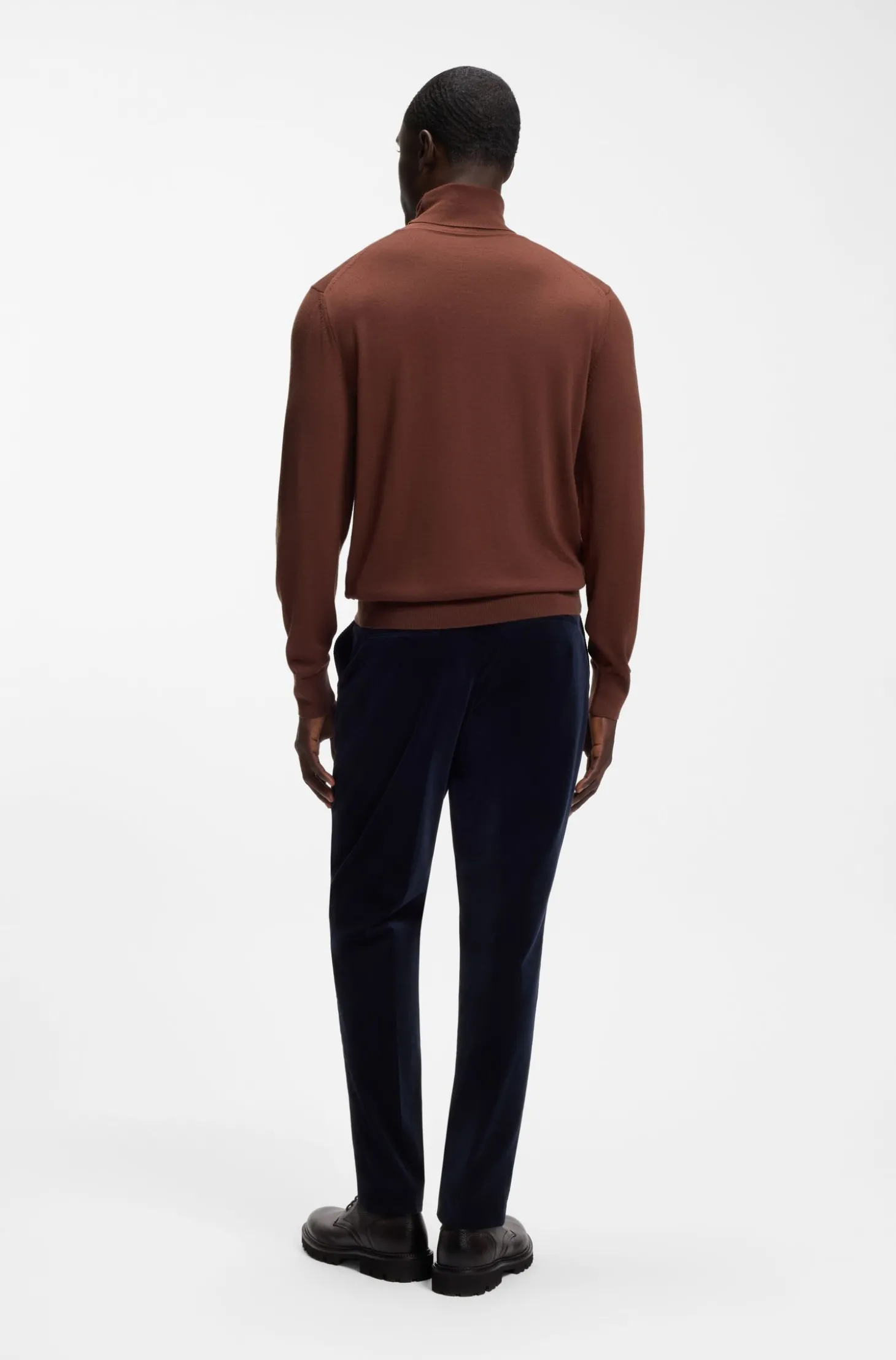 Rollkragenpullover aus extrafeiner Merinowolle