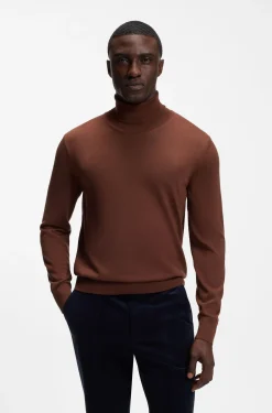 Rollkragenpullover aus extrafeiner Merinowolle
