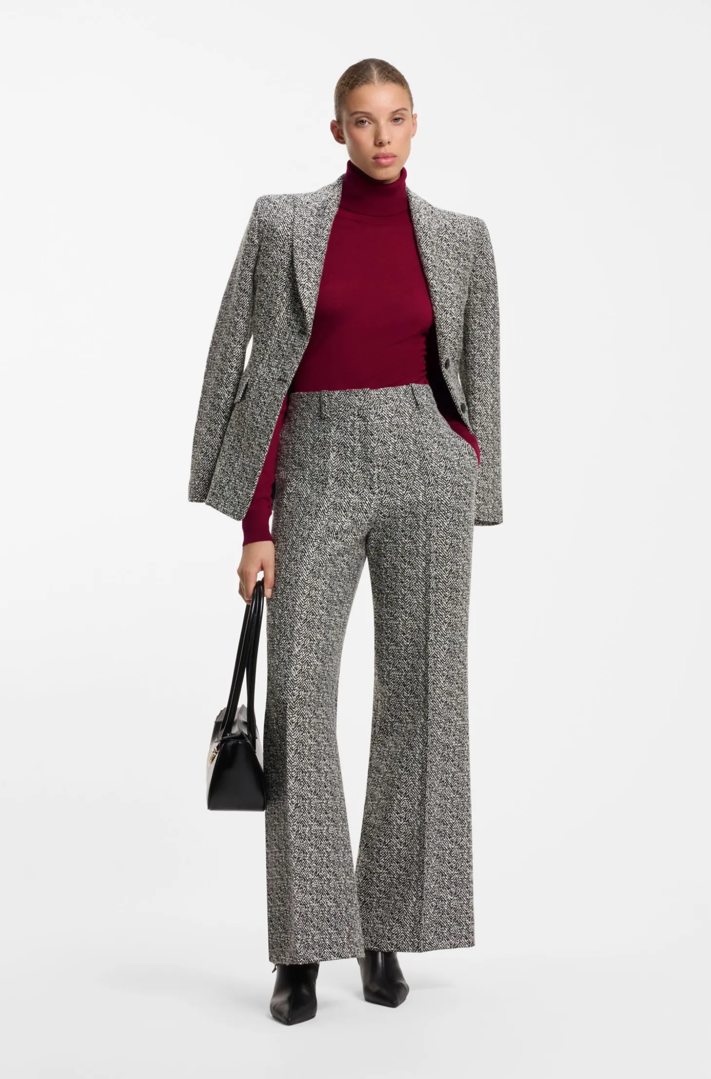 Rollkragenpullover aus Woll-Mix mit Kaschmir