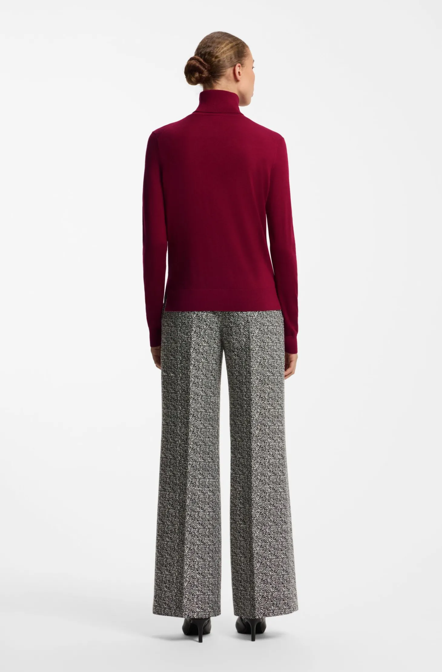 Rollkragenpullover aus Woll-Mix mit Kaschmir