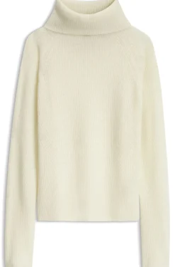 Rollkragenpullover mit offener Strickstruktur