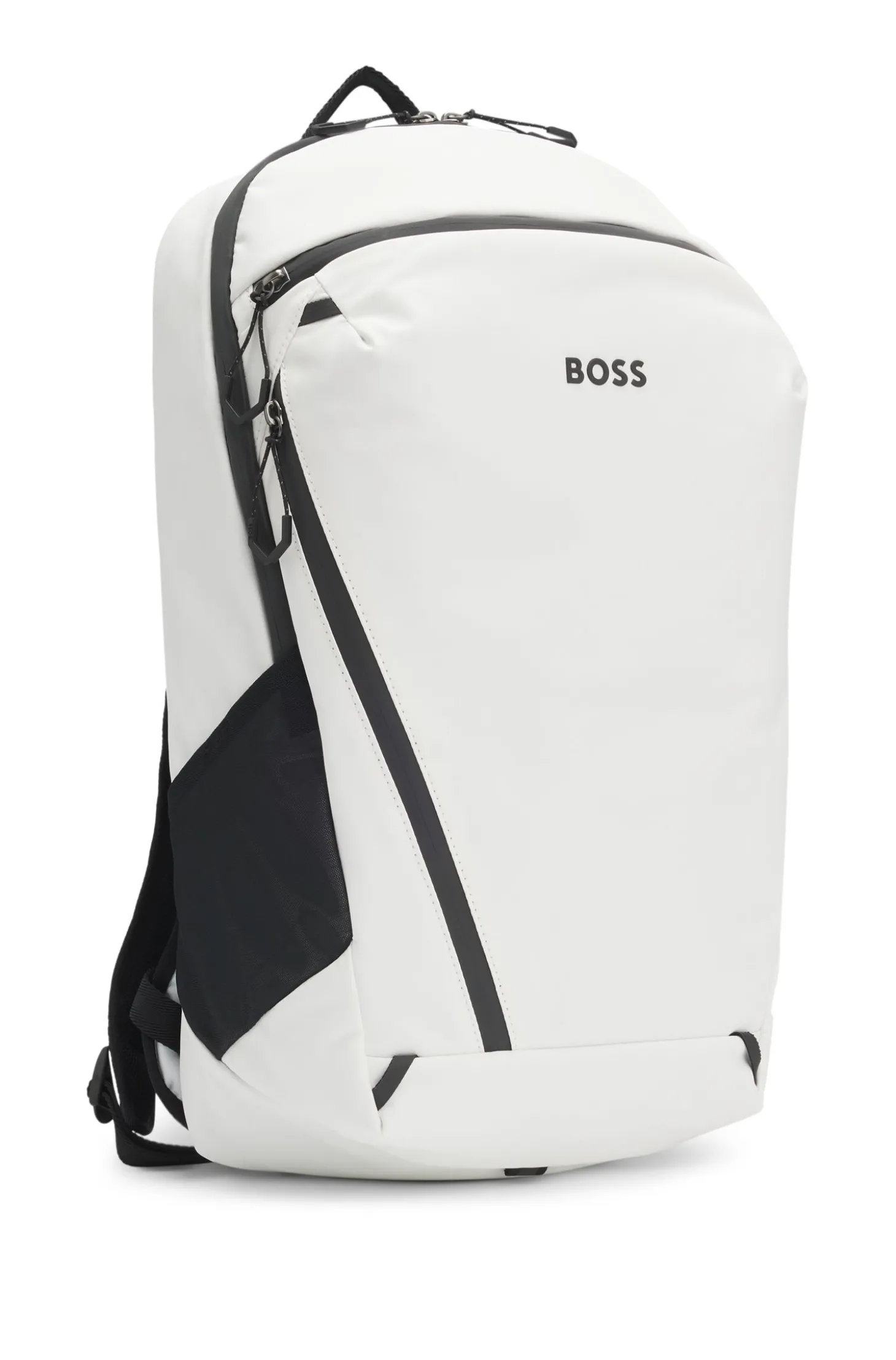 Rucksack aus Kunstleder mit reflektierenden Details