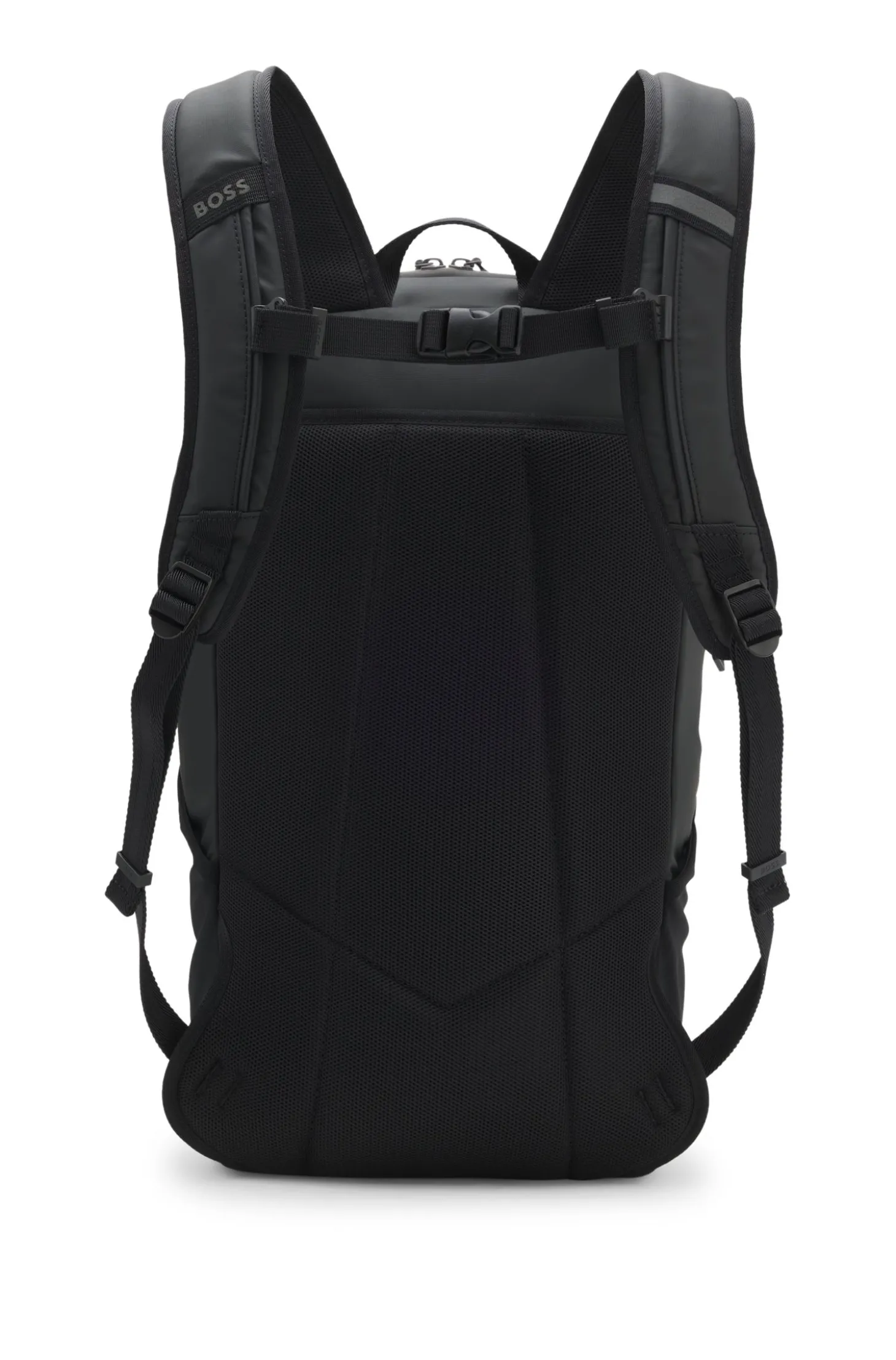 Rucksack aus Kunstleder mit reflektierenden Details