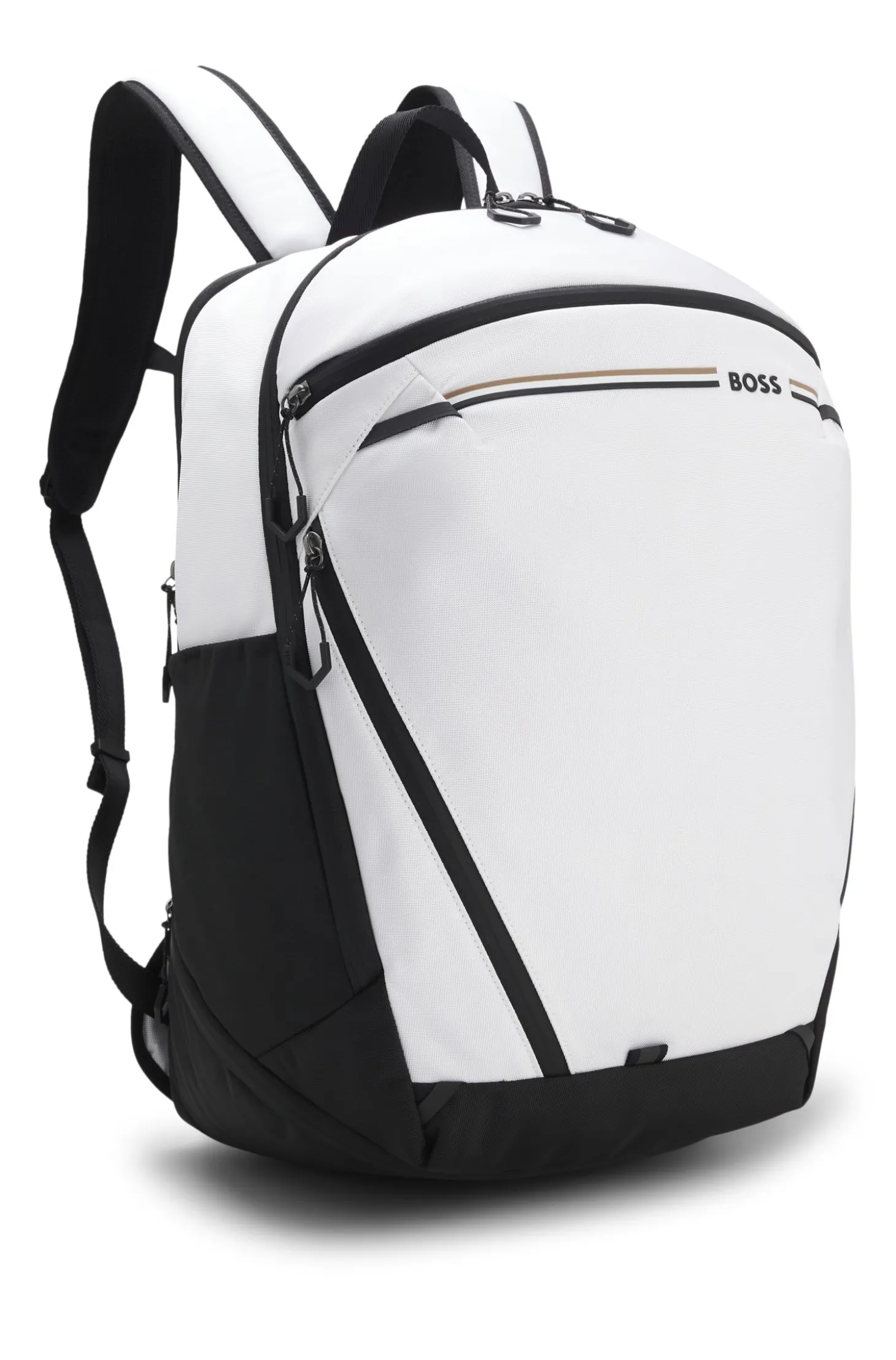 Rucksack aus strukturiertem Gewebe mit Logo und Signature-Streifen