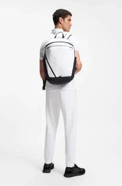 Rucksack aus strukturiertem Gewebe mit Logo und Signature-Streifen