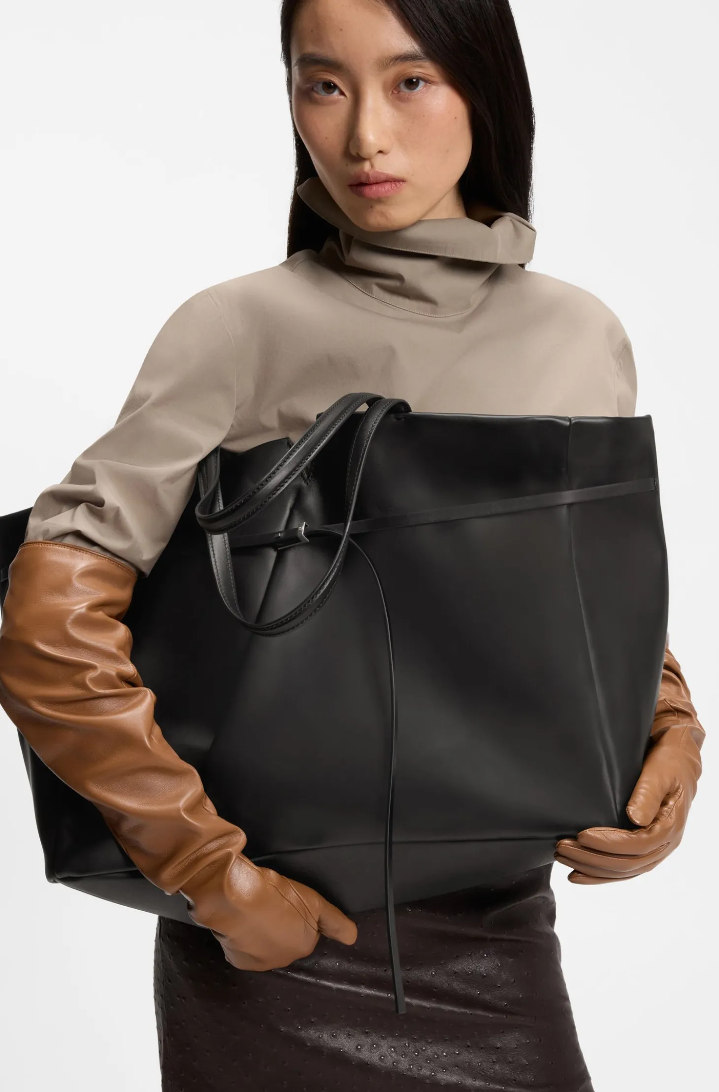 Runway BOSS Revers Tote Bag aus Leder