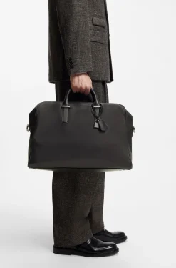 Runway Weekender aus Leder mit Logo-Prägung