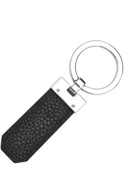 Schlüsselanhänger aus genarbtem Leder mit Logos in der Geschenkbox