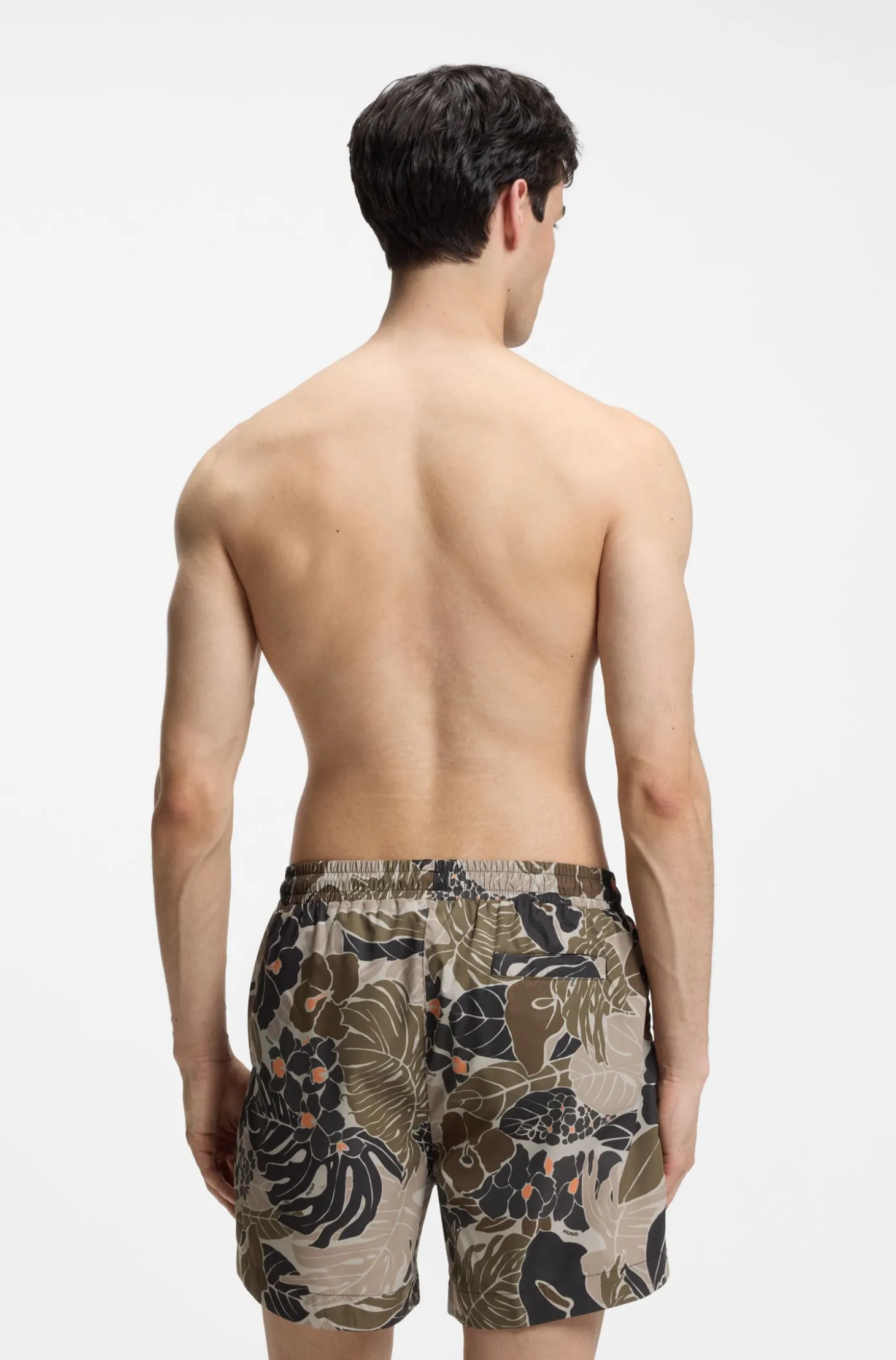 Schnell trocknende Badeshorts mit Allover-Print